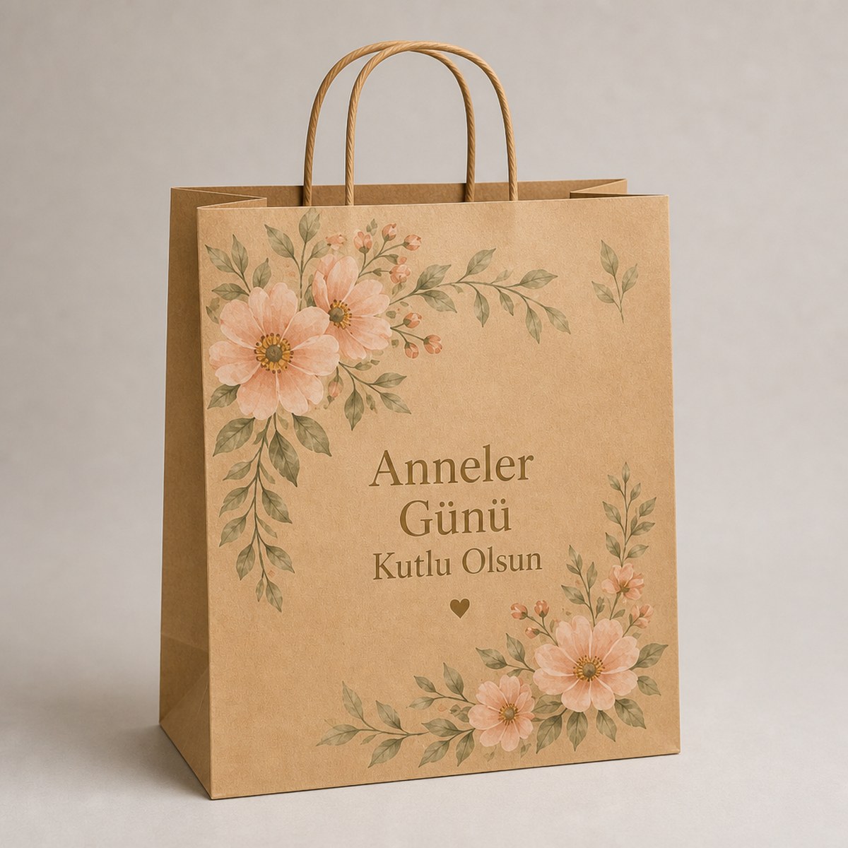 Anneler Günü Saplı Poşet (Hazır Baskılı)